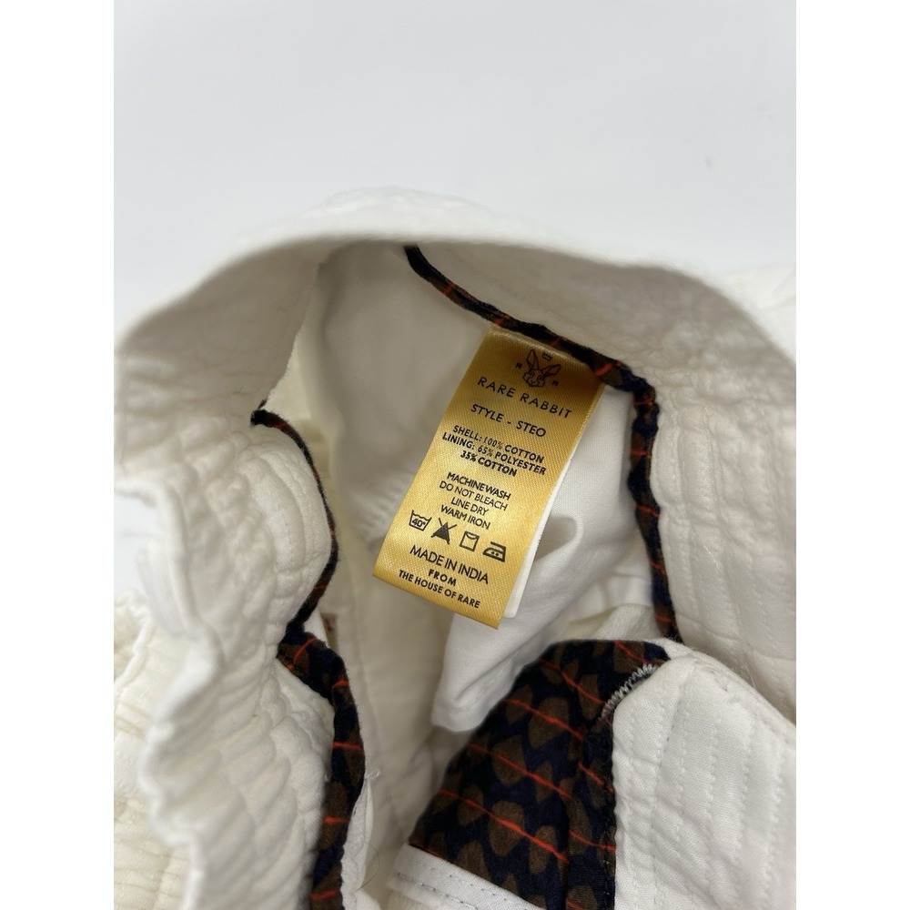 Rare Rabbit Steo Summer Delight White Chino Shorts‎ Men's Size 30 - Picture 5 of 8
